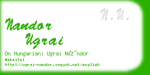 nandor ugrai business card